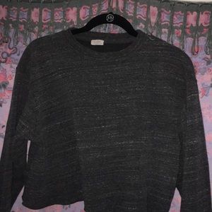 brandy melville cropped gray sweater